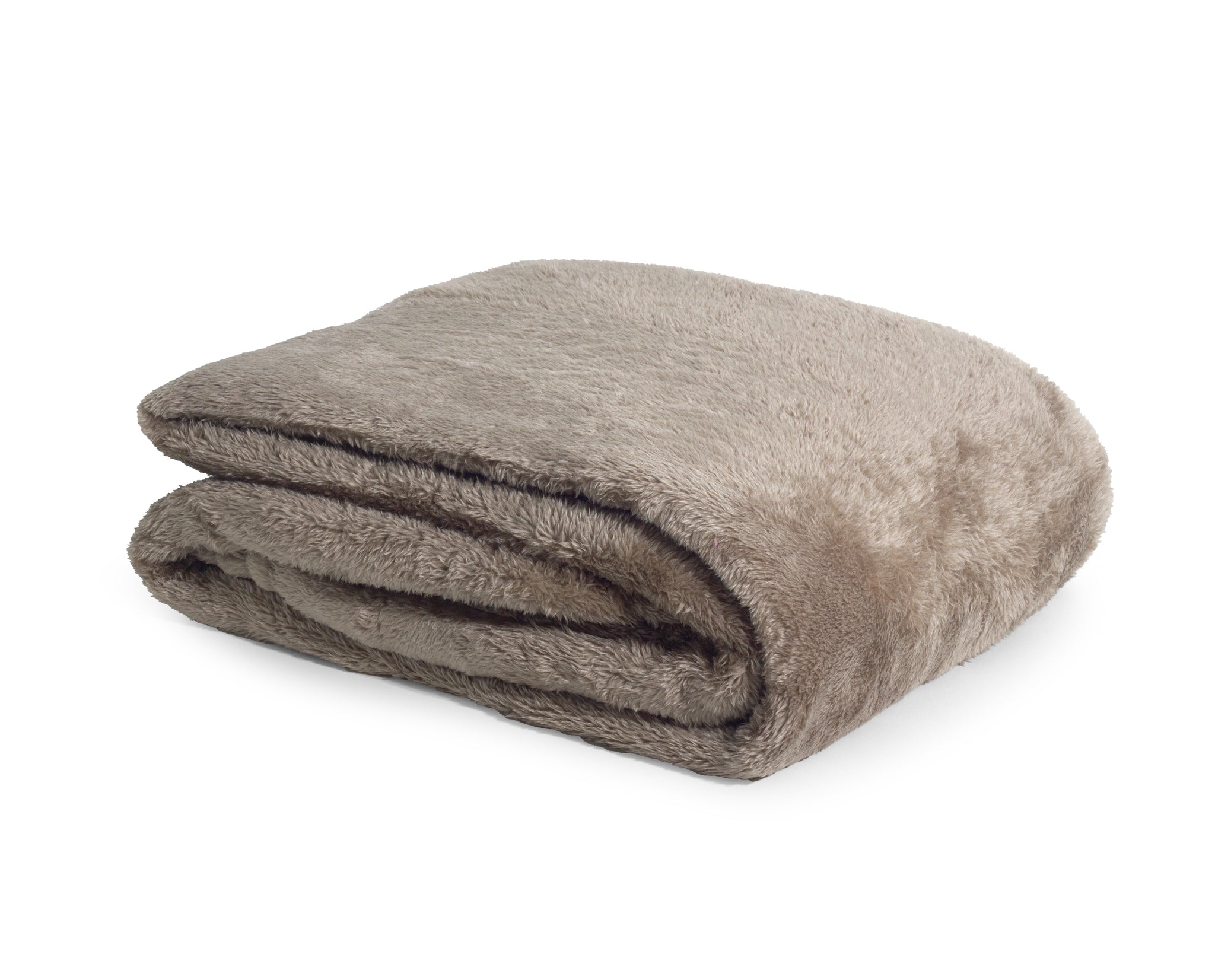 Teddy plaid Diep Taupe 150 x 200 - Bedworld B.V.